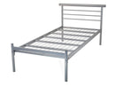 Contract Mesh Metal Bed Frame in Silver (Heavy Duty)