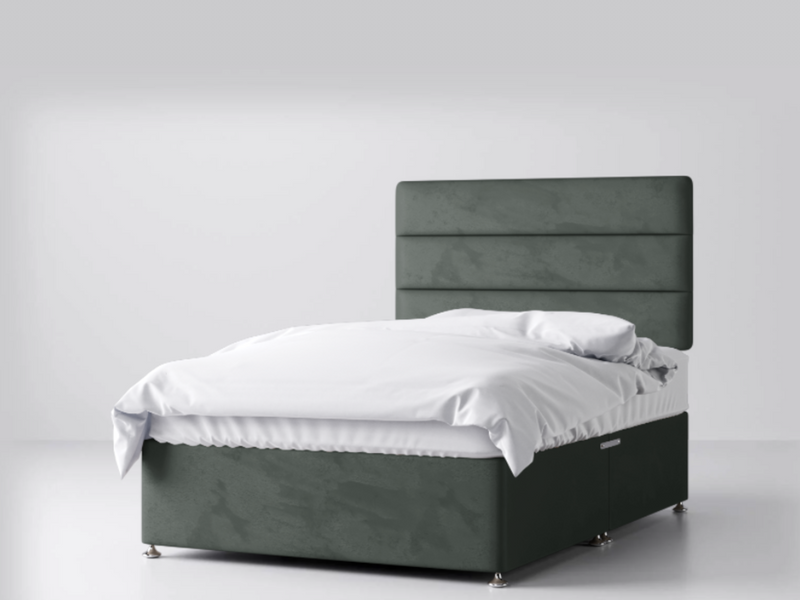 Manhattan Divan Bed Package in Plush Charcoal