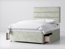 Manhattan Divan Bed Package in Plush Light Silver