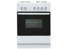Freestanding 60cm Single Cavity Electric Cooker With 4 Zone Solid Plate Hob - White